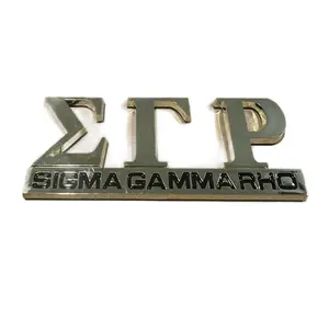 Gold Sigma Gamma Rho car decal