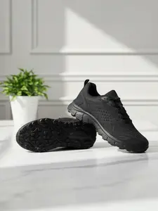 Burn Running T09 Breathable Shock Absorption Sneakers Thick Sole Unisex Casual Patchwork Low Top Textile Shoes All Seasons