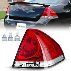 Nilight Halogen Fit High-Impact Shockproof Taillight Assembly, OE Socket Plug-In, Compatible with 2006-2013 Chevy Impala & 2014-2016 Chevrolet Impala Limited, Right Passenger Side Rear Tail Light