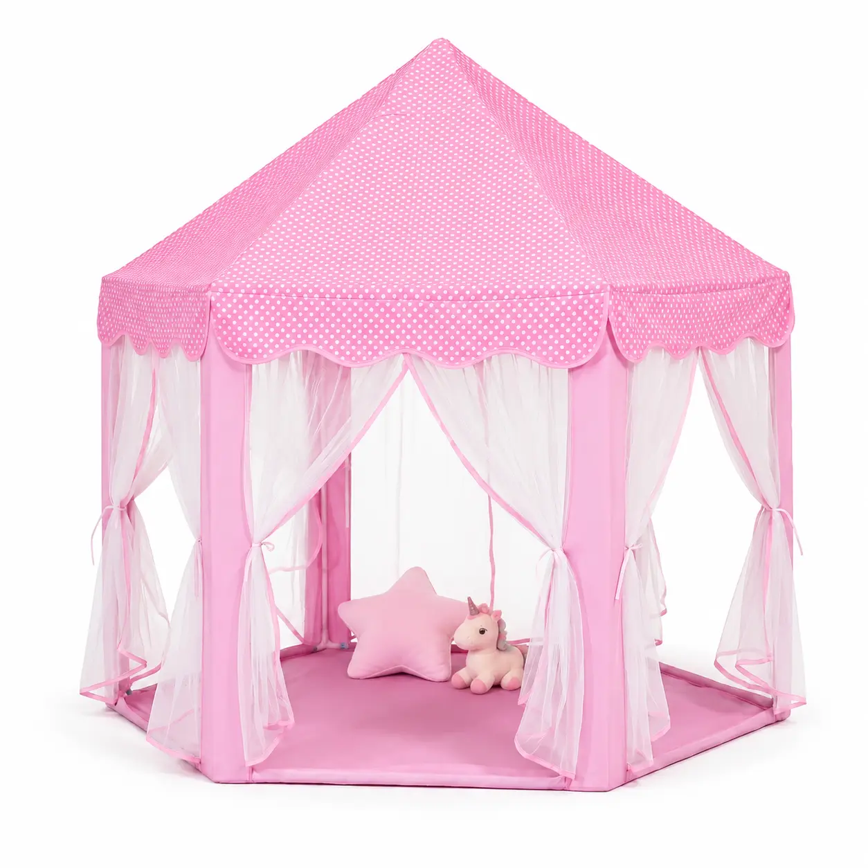 JungleDove Princess Tent Kids Play Tent Girls Playhouse Castle Indoor Outdoor Large Toddler Fantasy Tent Bedroom Playroom 54 Inch