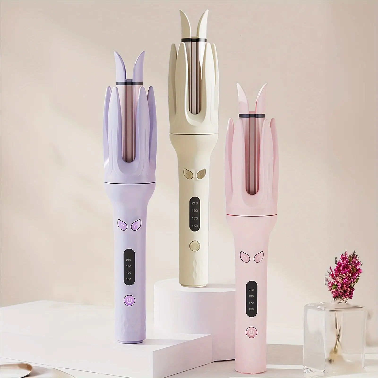 Genai Automatic Curler: 28mm Barrel, 4 Temperature Modes, Negative Ion Generator, Intelligent Timer and Sensor, Automatic Shutdown to Ensure Safety