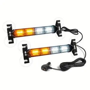 2 in 1 Emergency Strobe Lights Bar, 48 LED Windshield Safety Light Bar, for Construction Vehicle, Car, Tow/Plow Truck