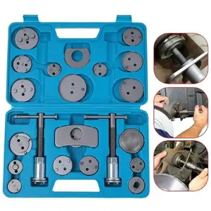 22pcs Brake Caliper Tool, Heavy Duty Disc Brake Caliper Tool Set, Wind Back Kit for Brake Pad Replacement, Master Disc Brake Caliper Tool Kit Fits Most American, European Makes/Models (Black)