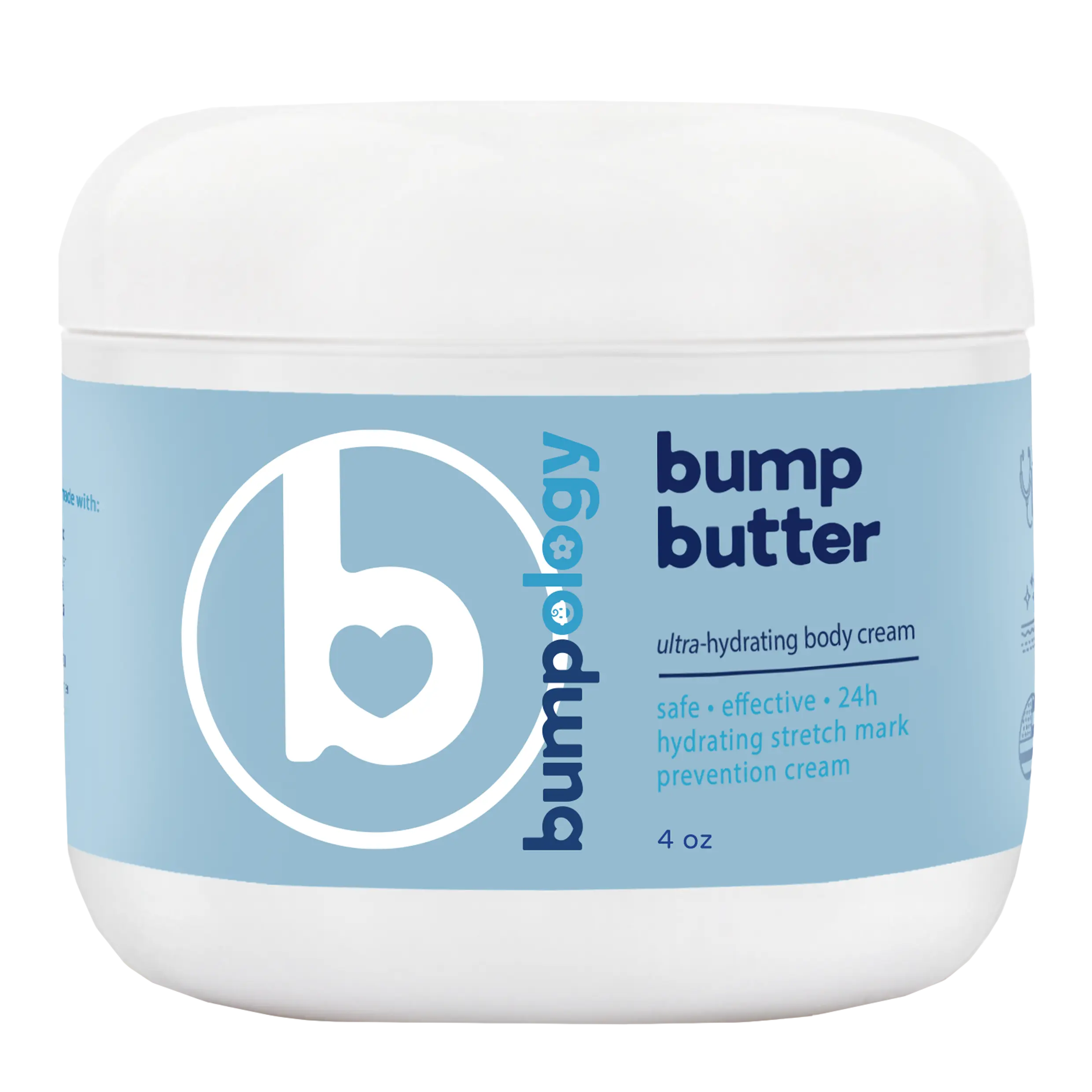 Bumpology Bump Butter | Shea, Mango & Cocoa Butter + Sunflower, Coconut & Argan Oils | Physician Formulated | Stretch Mark Protection & Hydrating Body Cream | Made in USA