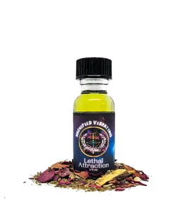 Lethal Attraction Homemade Ritual Oil | Seduction, Love, Passion & Infatuation | Made with Herbs & Essential Oils | Hoodoo, Voodoo, Wicca, Pagan