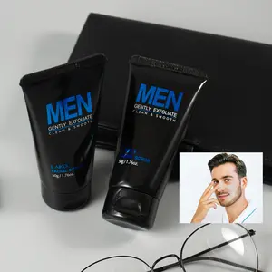 Men's Facial Scrub 50gx2pcs, Exfoliating & Cleansing Face Wash for Men, Gentle Daily Use, Hydrating