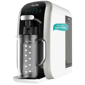 SimPure Y7T-BW-A Portable Reverse Osmosis Water Filter NSF/ANSI 58 Certified 5 Stage RO System with Remineralization Glass Pitcher, No Installation