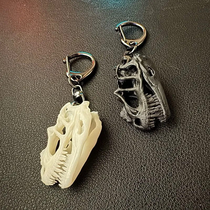 Ceratosaurus Skull Resin Keychain Replica - Hyper-Detailed Natural Casing, High Paleo Accuracy, Lightweight-Sturdy Durability - Adds Prehistoric Edge to Everyday Adventures, Gift for Dino Enthusiasts, Adds A Prehistoric Edge