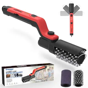 Electric Grill Brush, High Torque Grill Brush with 3-Speed Modes, 20kg Max Torque BBQ Cleaner Safe for Porcelain Cast Iron Stainless Steel, Reinforced Steel Bristles, Type-C Rechargeable