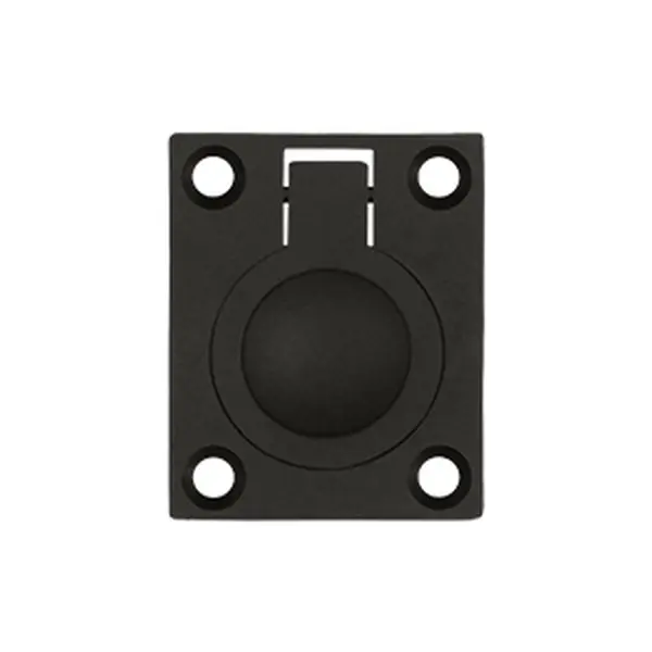 212 MAIN Solid Brass Flush-Type Ring Handle, 1.75x1.37 in., Oil Rubbed Bronze, Corrosion-Proof Kitchen and Bath Door Hardware, Kitchen And Bath Hardware