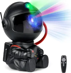 Astronaut Galaxy Projector Lamp – Black Astronaut Holding Star, Starry Sky Night Light for Bedroom Decor, Space Nebula Star Projector,Easter/Birthday Gift