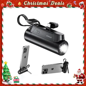 [Valentine's Day] Tukio 5000mAh Mini Ultra Compact Portable Phone Charger Battery Power Bank 22.5W PD Fast Charging Adjustable Stand for iPhone Android Fast Charging Solutions Accessories Smartphone,Lightwight and Compact