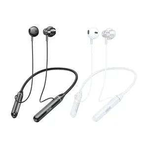 Wireless Bluetooth-compatible Neckband Earphones, Magnetic Earbuds, Multifunctional Earbuds, Sports Earbuds, 20-Hour Battery Life, TF Card Support, Sweatproof, Ideal for Running/gym/driving, Black/White