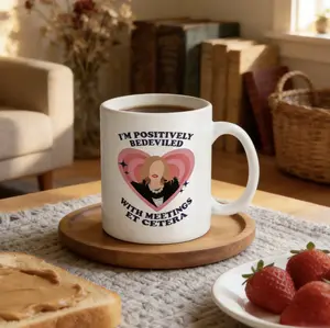 I'm Positively Bedeviled With Meetings Mug, Moira Rose Schitt's Creek Coffee Cup