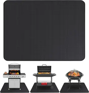 Under Grill Mats for Outdoor Grill (48 x 30 inch) Double-Sided Fireproof Mat for Under Fire Pit Mat the Perfect Grill Matt for Outdoor Grill Deck Protector and BBQ Matt for Under Grill Mat for Deck