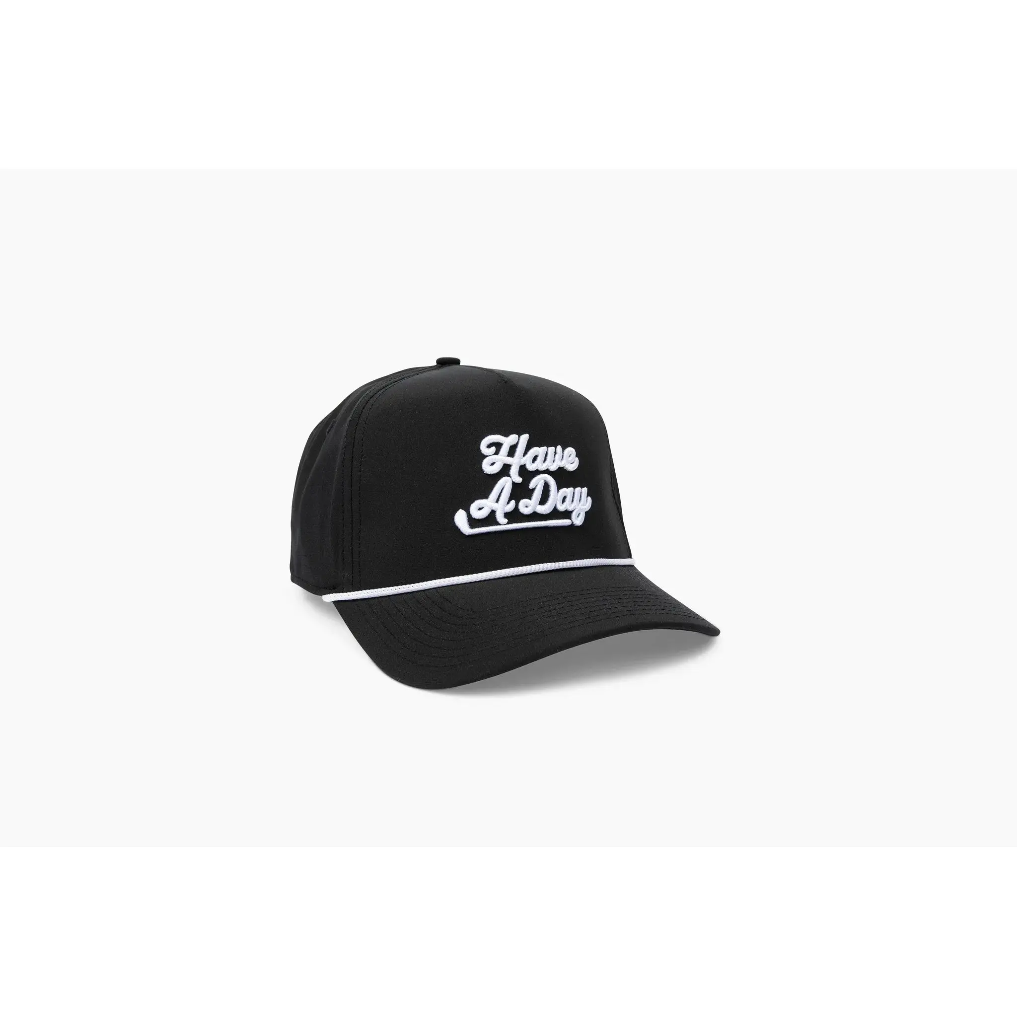 Have a Day Black & White Rope Hat