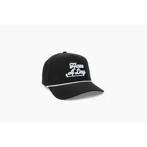 Have a Day Black & White Rope Hat Have a Day Black & White Rope Hat
