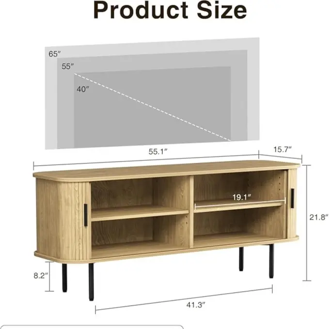 Natural(55''W x 15.7''D x 22''H)