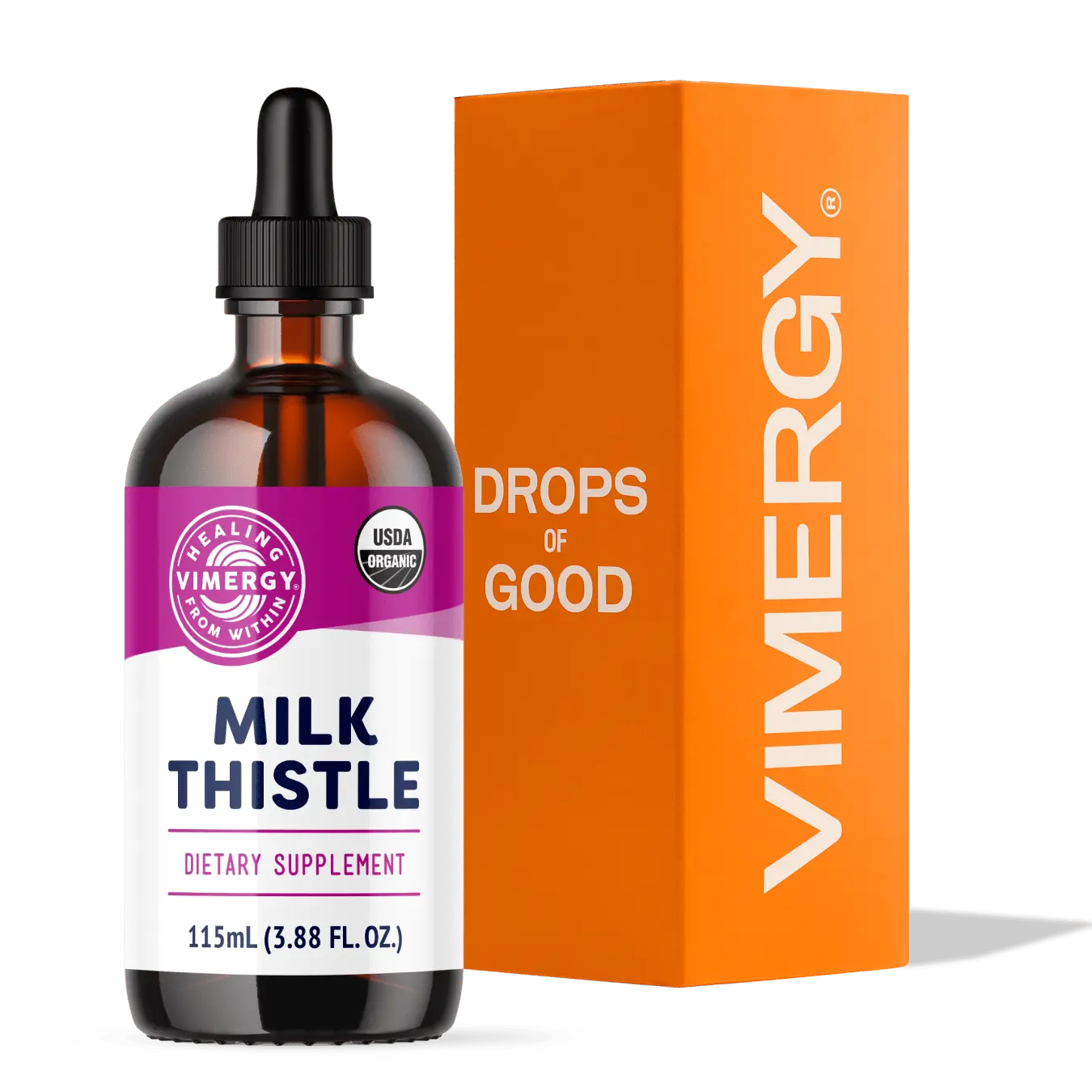 Vimergy Organic Milk Thistle 20:1 115mL - Supports Liver & Digestion Health
