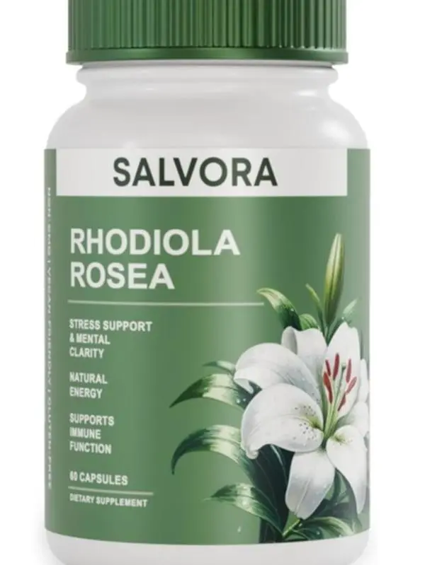 Rhodiola Rosea Supplement – Golden Root Adaptogen Capsules - Rhodiola Rosea Extract Powder Alternative with Salidroside for Stress Support - Energy, Focus & Performance