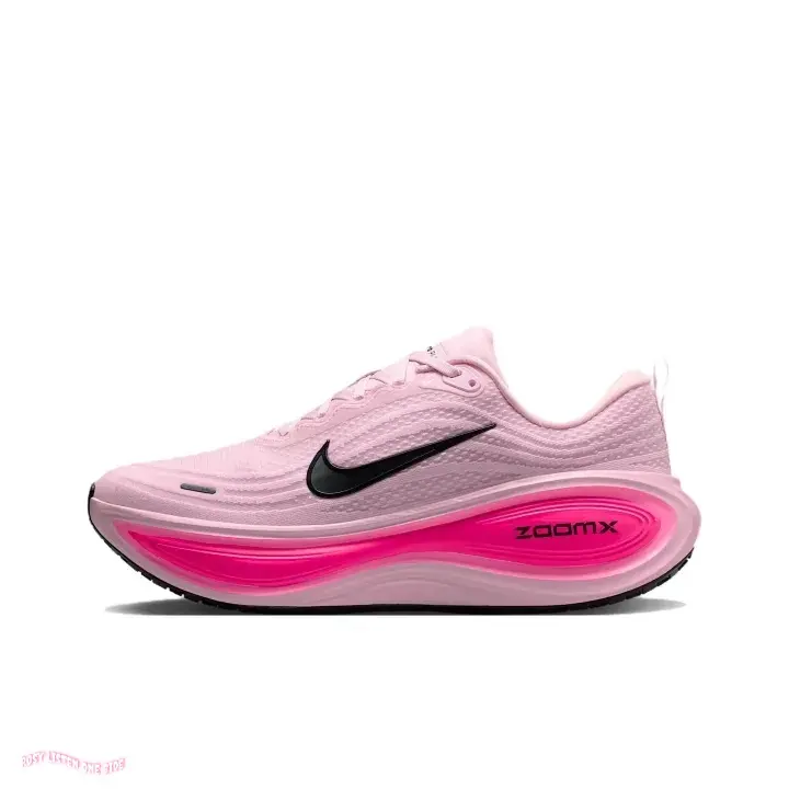 Light Pink Hot Pink Accent Ultra Cushioned Road Running Sneakers | Breathable Textured Mesh & Elastic Shock Absorbing Foam Midsole | For Daily Jogging & Outdoor Fitness Walks | Unisex Design