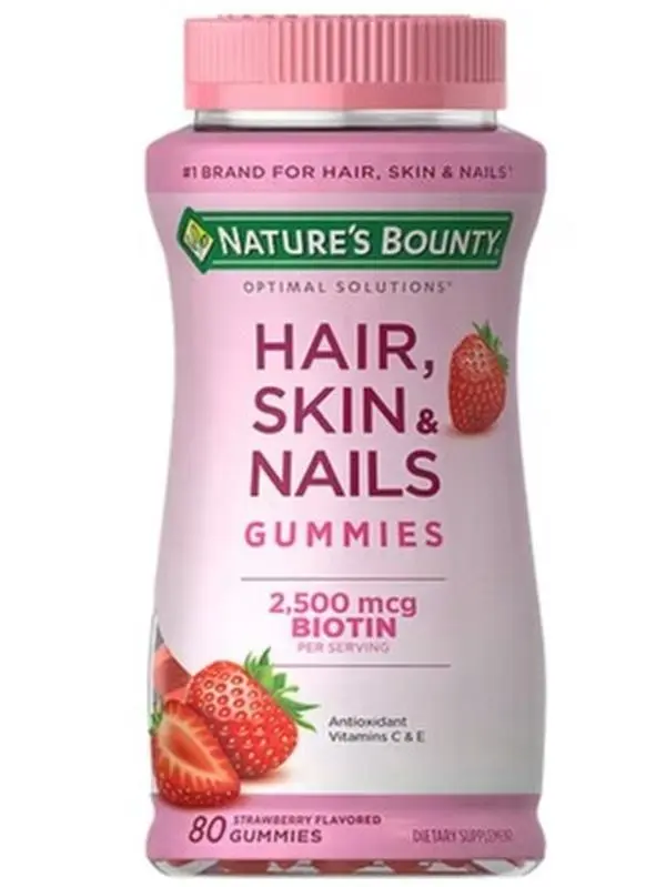 Nature's Bounty Optimal Solutions Hair, Skin & Nails Gummies with Biotin  80.0 ea