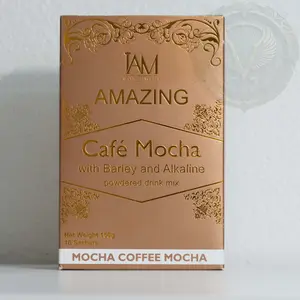 IAM Worldwide - Amazing Café Mocha with Barley and Alkaline Powdered Coffee Drink Mix 150g 10 Sachets from Philippines