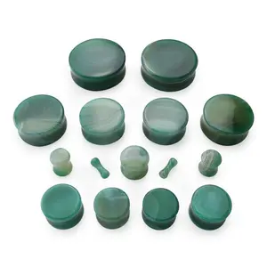 Green Agate Stone Plugs