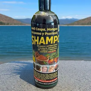 Shampoo for Hair Care Anti Caspa Hongos Eczema y Psoriasis Organic Antibacterial Accelerates Hair Growth Contains Ajio Negro