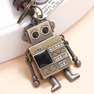 Cute Vintage Robot Keychain for Men, Durable Zinc Alloy Mechanical Design, Antique Finish, Perfect Unique Fashion Accessory, Keychain Jewelry, Keychain Kawaii