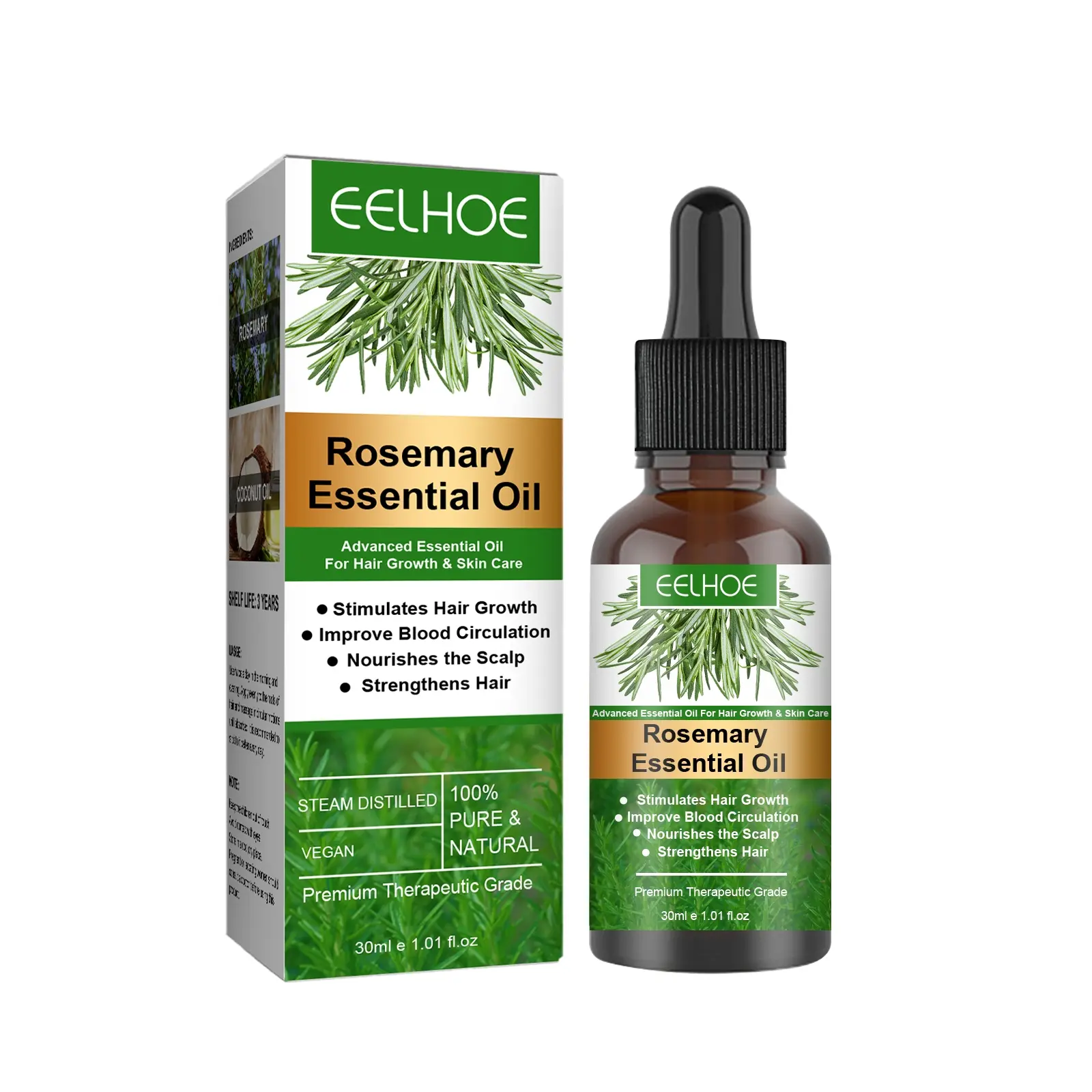 Rosemary hair care essential oil provides gentle care for the scalp, making it smooth, shiny, and naturally fluffy Rosemary Hair Tonic Haircare