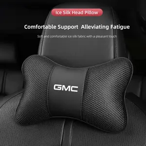 Car Headrest Neck Support Pillow Breathable Comfortable For GMC Terrain Sierra Canyon Yukon Acadia Savana Denali AT4 Granite