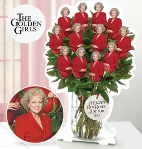 Dozen Red Roses Cardboard Bouquet