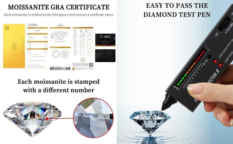 2.5-6.5mm Real Moissanite Tennis Necklace For Women Men D Color Lab Diamond S925 Silver Neck Chain Jewelry With GRA Certificate 2.5-6.5mm Real Moissanite Tennis Necklace For Women Men D Color Lab Diamond S925 Silver Neck Chain Jewelry With GRA Certificate