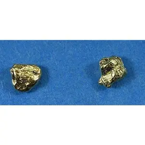Alaskan-Yukon BC Natural Gold Nugget Stud Earrings .40 to .50 Grams