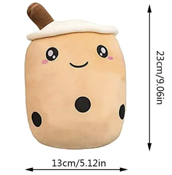 Milk Bubble Tea Design Plush Toy,Cute Stuffed Boba Ornament,Plush Bubble Tea Ornament,Milk Tea Cup Plushie Pillow , Soft Kawaii Hugging Plush Toys Gifts