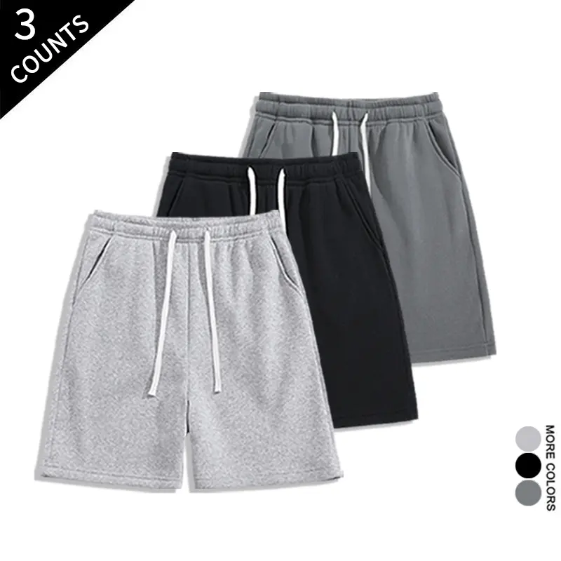 Three-color casual athletic shorts, mixed-style drawstring shorts, multiple styling options