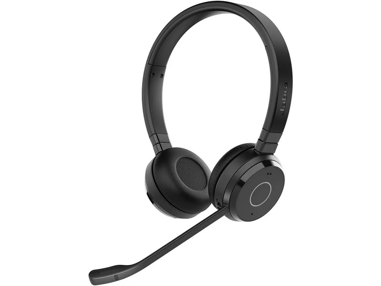Jabra Evolve 65 TE (Third Edition) Wireless Dual-Ear Headphones - Noise-Canceling Mic, 16 hrs Battery Life, Dual Connectivity, MS Teams Certified, Supports Other Platforms, Black