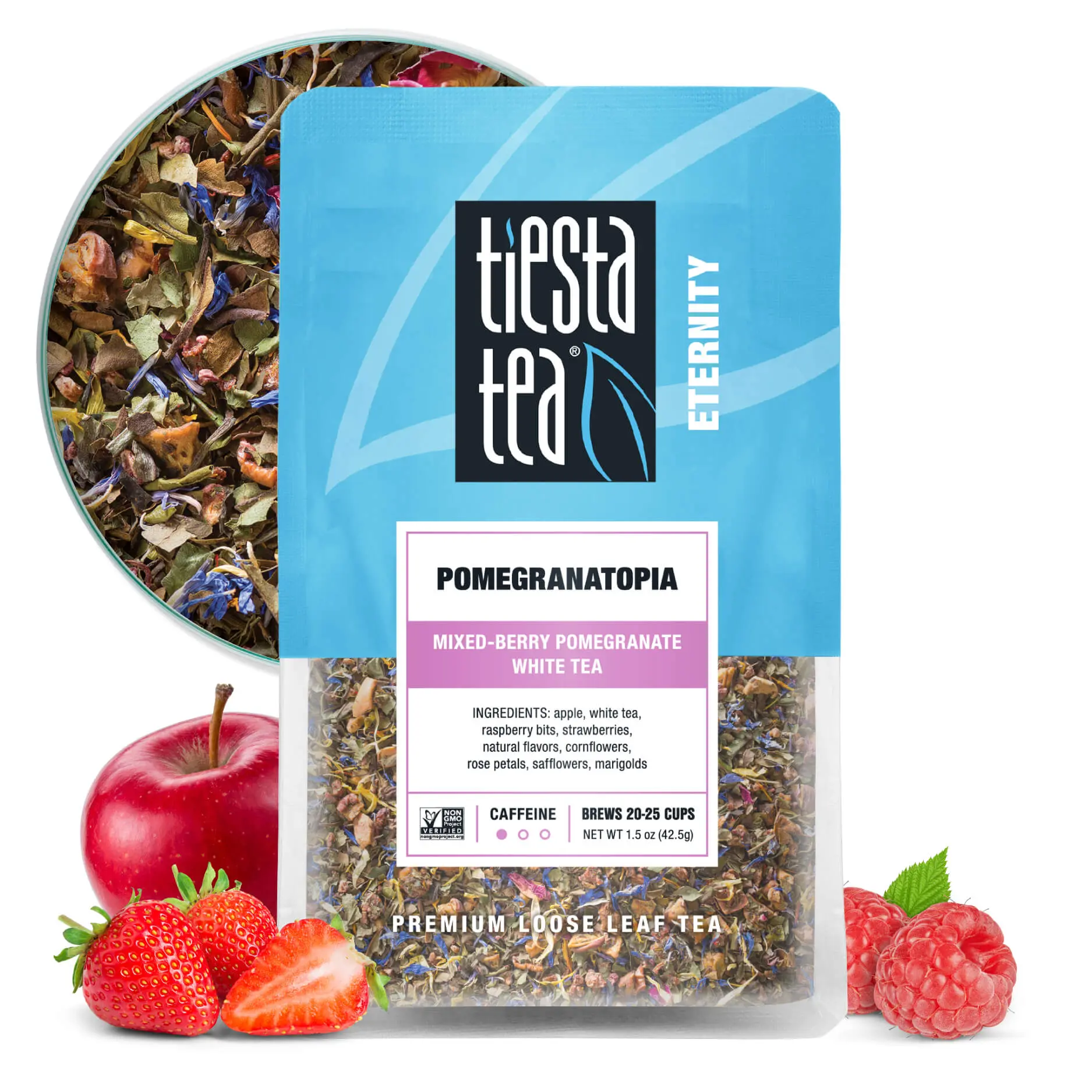 Pomegrantopia White Tea, Fruity Mixed Berry Loose Leaf Tea | Tiesta Tea