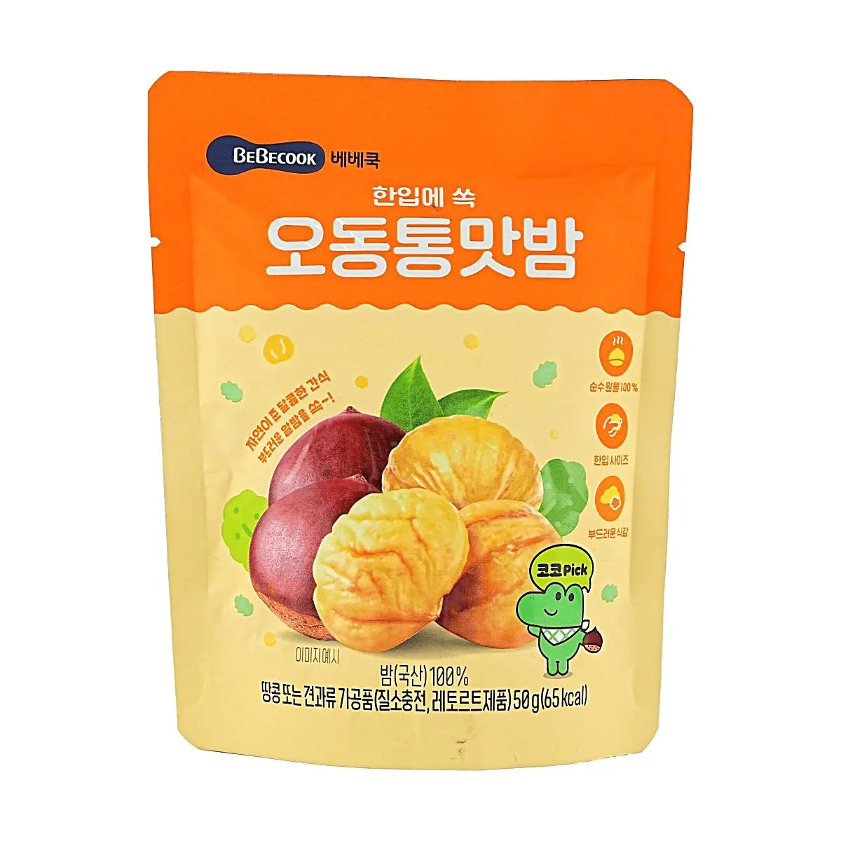 BeBecook Korean Chestnut Bites - Soft & Chewy Natural Sweet Chestnut Snacks for Toddlers & Adults