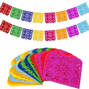 Mexico Dia De Los Muertos Theme Decoration, Felt Pull Flag Piñata Cutout Banner, Mexican Party Banners, Party Decorations Banners, Colorful Skull Decorations, Party Home Decor, Carnival Theme, Ornaments