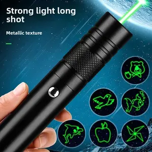 USB Rechargeable High-Power Green Laser Pointer Plasma Pen, Long-Range Cat Toy for Pet Play, Dog & Cat Accessory for Presentations
