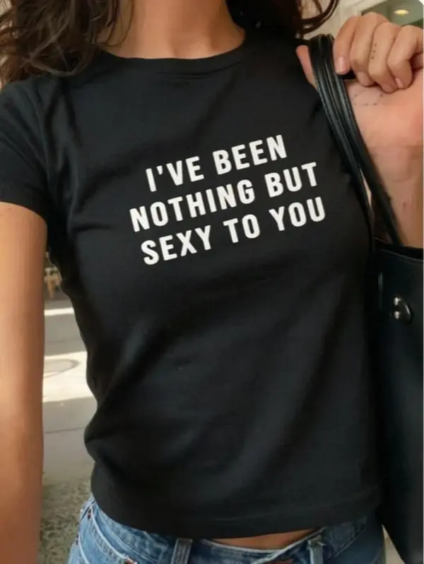 Empowered Self-Love Bestie Hangout Outfit Straightforward Slogan Fitted Women Breathable Black Cotton Tshirt