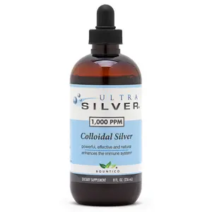 Ultra Silver Colloidal Silver | 1,000 PPM, 8 Oz (236mL) | Mineral Supplement | True Colloidal Silver - with Dropper