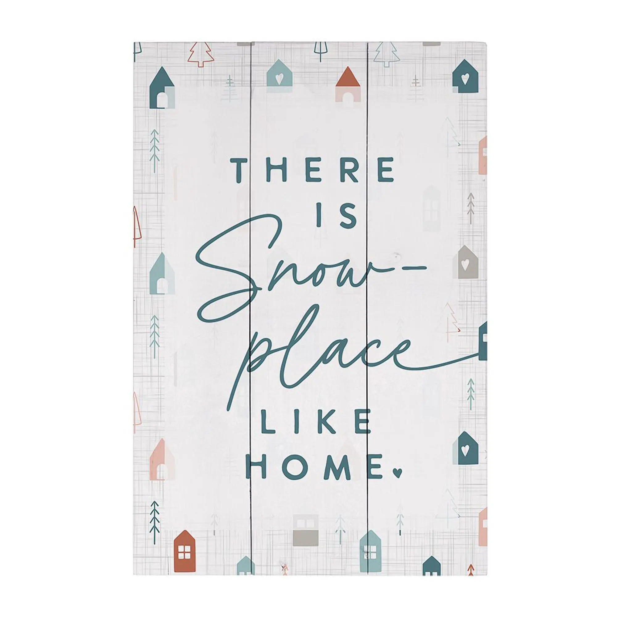 Sincere Surroundings 16" Snowplace Home, Rustic Pallet