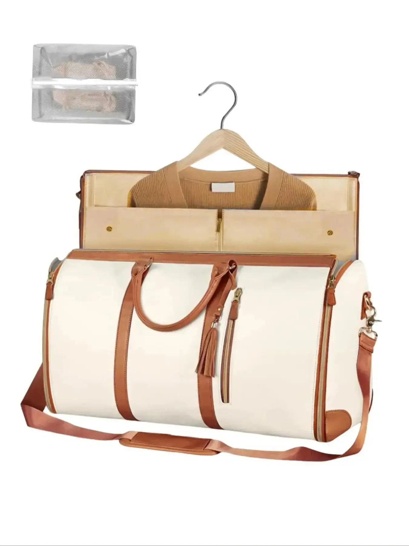 Multifunctional clothes-hanging travel storage bag, portable folding suit bag, large-capacity, handbag for business trip, Traveling Bag, Travel Duffle Bag, Convertible Garment Duffel Bag, Travel Duffels, Travel Essentials, Travel Duffel Bags