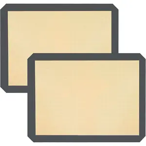 Silicon Baking Mats, 15.7"x11.8" 2-Pack  Silicon Baking Mat Sheet, Baking Sheets Non-Stick,  Safe Baking Mats Can Be  For Baking Cookies, Bread, Pizzas