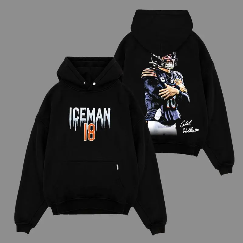 Ice Cold Iceman Football Hoodie, Game Day Celebration Graphic Sweatshirt, Unisex Fan Outfit, Made in USA