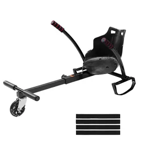 Fathersdaygift VEVOR Hoverboard Seat Attachment(Not included hoverboards), for 6.5 8 8.5 10 Hoverboards, with LED Lights, Grips Control, Adjustable Frame Length and 220 LBS Load Capacity, Hover Board Go Karts Accessory, for Kids Adults, Multifunctiondeals