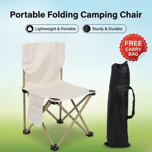 Outdoor Portable Folding Chair, Multi-Color Metal Foldable Chair, Ideal for Picnic Camping Hiking Fishing, Lightweight Durable with Storage Bag, Collapsible Folding Chair